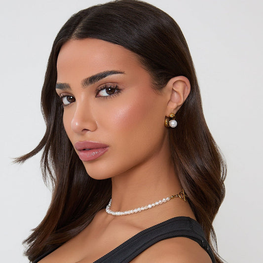 Gioviva™ Lustrous Pearl & 18K Gold Necklace